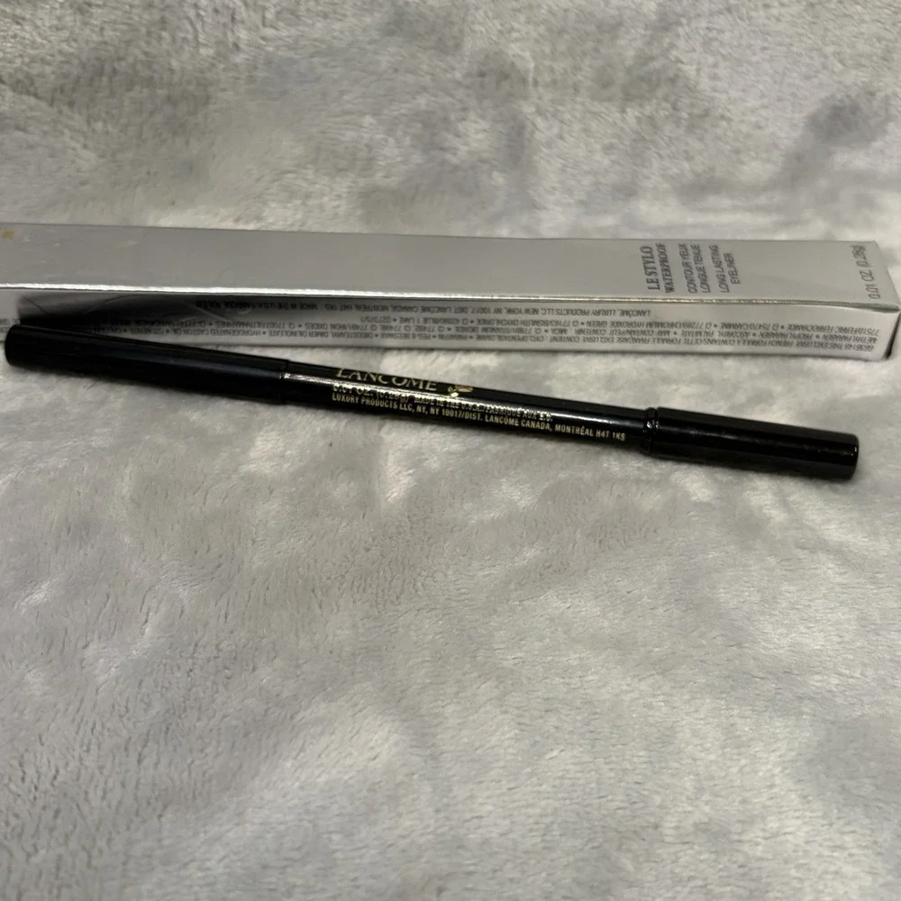Lancome Le Stylo Waterproof Eyeliner Noir Black Smudge End NIB Discontinued